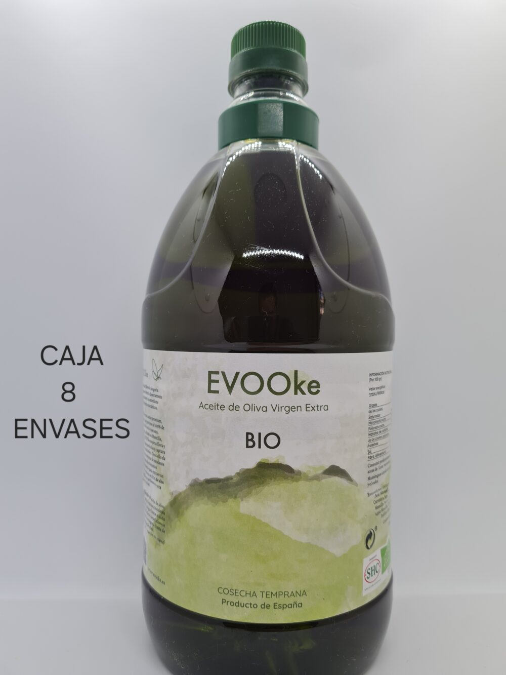 Aceite Oliva Virgen Extra BIO cosecha temprana CAJA- 8 x 2L garrafa PET