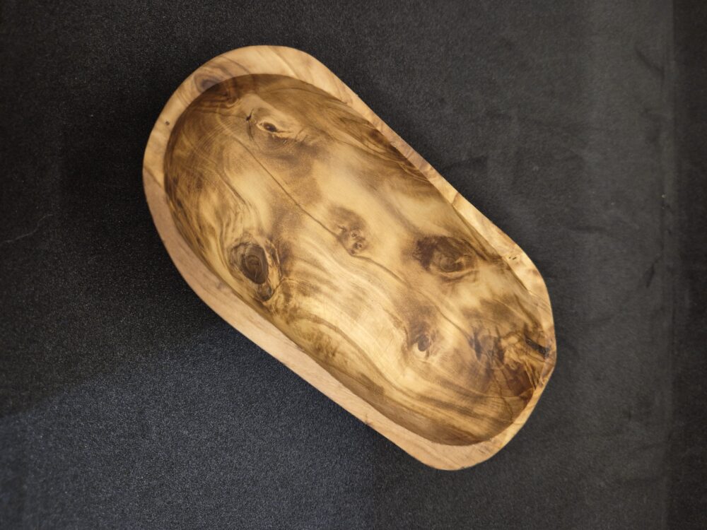 Cuenco ovalado 100% madera olivo natural EVOOke